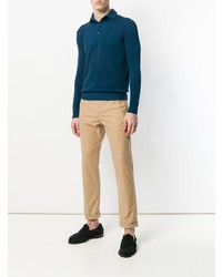 dunkeltürkiser Polo Pullover von Loro Piana