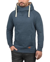 dunkeltürkiser Pullover mit einem Kapuze von BLEND