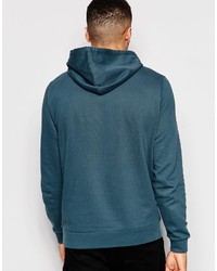 dunkeltürkiser Pullover mit einem Kapuze von Asos