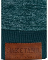 dunkeltürkiser Pullover mit einem Kapuze von Naketano