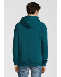 dunkeltürkiser Pullover mit einem Kapuze von Scotch & Soda