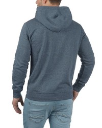 dunkeltürkiser Pullover mit einem Kapuze von Solid