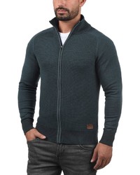 dunkeltürkiser Pullover mit einem Reißverschluß von BLEND