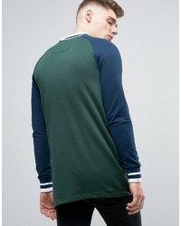 dunkeltürkiser Pullover mit einem Reißverschluß von Brave Soul