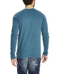 dunkeltürkiser Pullover mit einem Rundhalsausschnitt von Bench