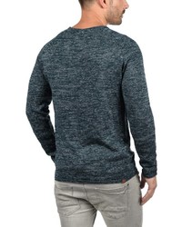 dunkeltürkiser Pullover mit einem Rundhalsausschnitt von BLEND