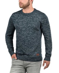 dunkeltürkiser Pullover mit einem Rundhalsausschnitt von BLEND