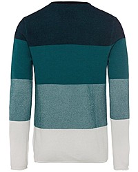 dunkeltürkiser Pullover mit einem Rundhalsausschnitt von edc by Esprit