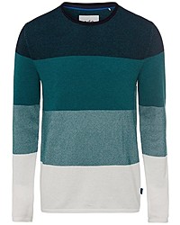 dunkeltürkiser Pullover mit einem Rundhalsausschnitt von edc by Esprit