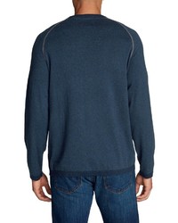 dunkeltürkiser Pullover mit einem Rundhalsausschnitt von Eddie Bauer