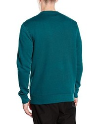 dunkeltürkiser Pullover mit einem Rundhalsausschnitt von Hurley