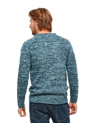 dunkeltürkiser Pullover mit einem Rundhalsausschnitt von Joe Browns