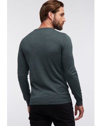 dunkeltürkiser Pullover mit einem Rundhalsausschnitt von Petrol Industries