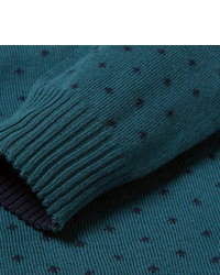 dunkeltürkiser Pullover mit einem Rundhalsausschnitt von Incotex
