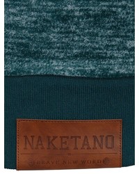 dunkeltürkiser Pullover mit einem Schalkragen von Naketano