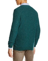 dunkeltürkiser Pullover mit einem V-Ausschnitt von Scalpers