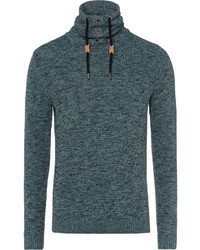 dunkeltürkiser Rollkragenpullover von edc by Esprit