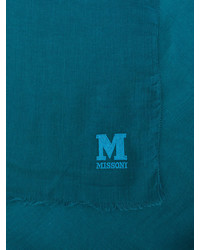 dunkeltürkiser Schal von M Missoni