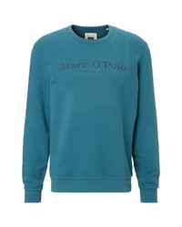 dunkeltürkises bedrucktes Sweatshirt von Marc O'Polo