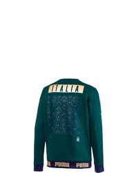 dunkeltürkises bedrucktes Sweatshirt von Puma