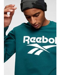 dunkeltürkises bedrucktes Sweatshirt von Reebok Classic