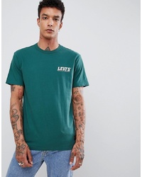 dunkeltürkises bedrucktes T-Shirt mit einem Rundhalsausschnitt von LEVIS SKATEBOARDING