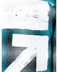 dunkeltürkises Hemd mit Schottenmuster von Off-White