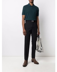 dunkeltürkises Polohemd von Bottega Veneta