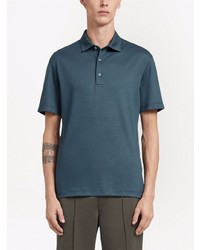 dunkeltürkises Polohemd von Zegna