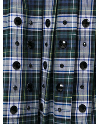 dunkeltürkises Shirtkleid mit Schottenmuster von No.21