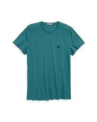 dunkeltürkises T-Shirt mit einem Rundhalsausschnitt