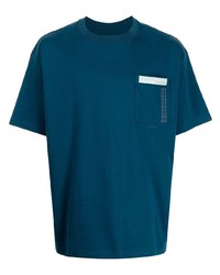 dunkeltürkises T-Shirt mit einem Rundhalsausschnitt von A-Cold-Wall*