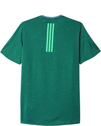 dunkeltürkises T-Shirt mit einem Rundhalsausschnitt von adidas
