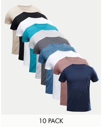 dunkeltürkises T-Shirt mit einem Rundhalsausschnitt von Asos