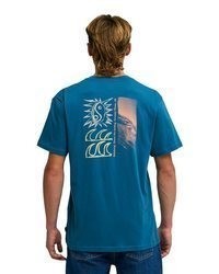 dunkeltürkises T-Shirt mit einem Rundhalsausschnitt von Billabong