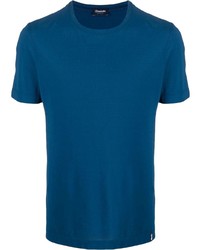 dunkeltürkises T-Shirt mit einem Rundhalsausschnitt von Drumohr