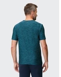 dunkeltürkises T-Shirt mit einem Rundhalsausschnitt von JOY SPORTSWEAR