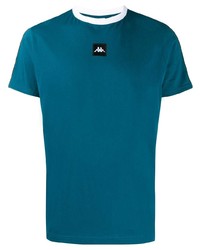 dunkeltürkises T-Shirt mit einem Rundhalsausschnitt von Kappa