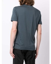 dunkeltürkises T-Shirt mit einem Rundhalsausschnitt von Emporio Armani