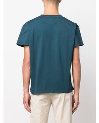 dunkeltürkises T-Shirt mit einem Rundhalsausschnitt von Tagliatore