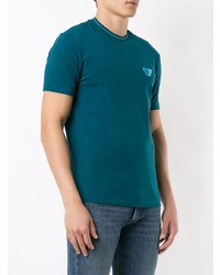 dunkeltürkises T-Shirt mit einem Rundhalsausschnitt von Emporio Armani