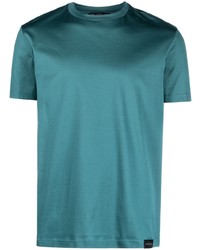 dunkeltürkises T-Shirt mit einem Rundhalsausschnitt von Low Brand