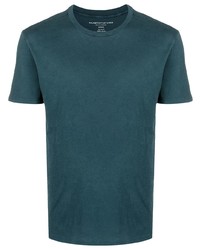 dunkeltürkises T-Shirt mit einem Rundhalsausschnitt von Majestic Filatures