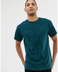 dunkeltürkises T-Shirt mit einem Rundhalsausschnitt von New Look