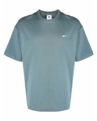 dunkeltürkises T-Shirt mit einem Rundhalsausschnitt von Nike