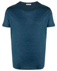 dunkeltürkises T-Shirt mit einem Rundhalsausschnitt von Orlebar Brown
