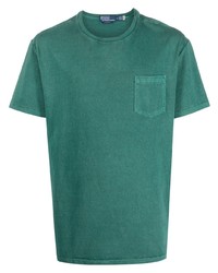 dunkeltürkises T-Shirt mit einem Rundhalsausschnitt von Polo Ralph Lauren