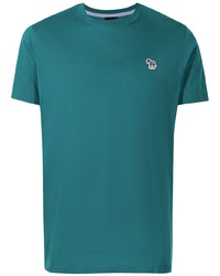 dunkeltürkises T-Shirt mit einem Rundhalsausschnitt von PS Paul Smith