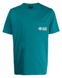 dunkeltürkises T-Shirt mit einem Rundhalsausschnitt von SPORT b. by agnès b.