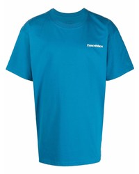 dunkeltürkises T-Shirt mit einem Rundhalsausschnitt von The North Face